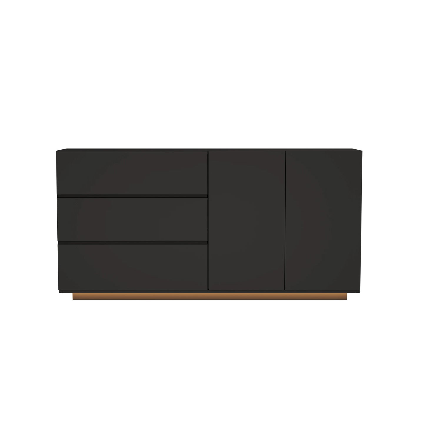 High Gloss Sideboard Living Room with 3 Drawers and 2 Doors