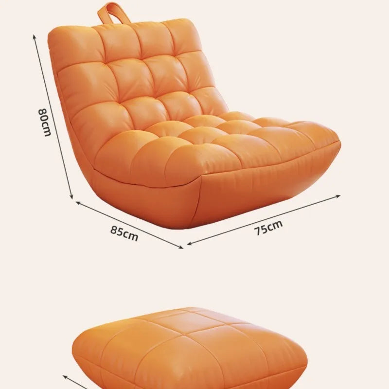 LazySofa Single Sofa Chair, Convertible Leisure Bed for Small