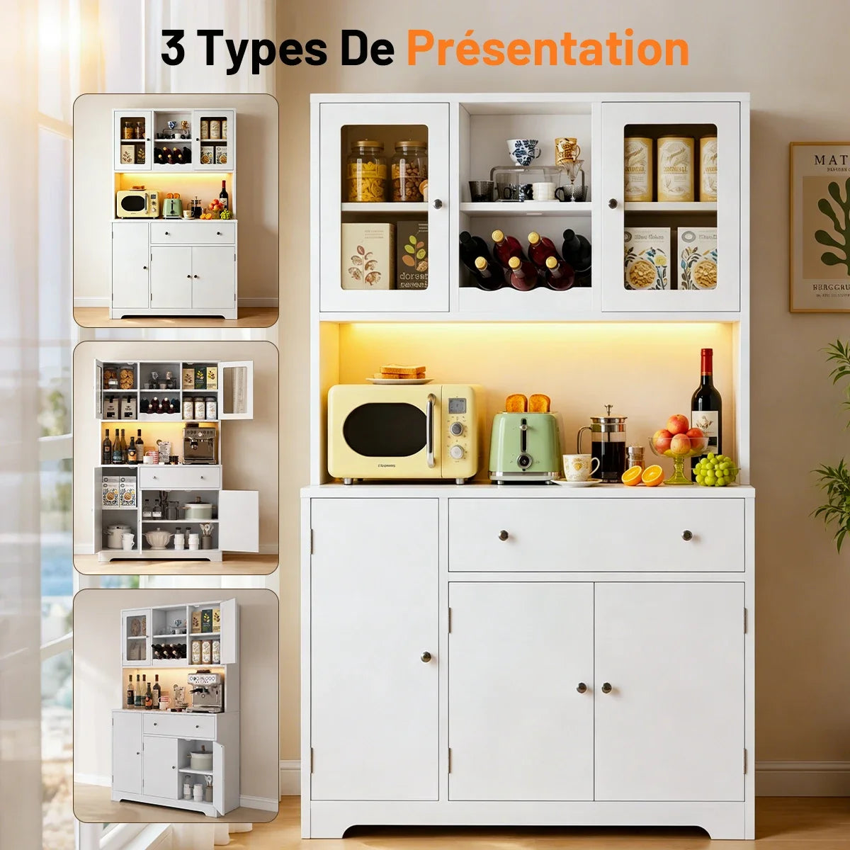Partition Buffet Cabinet Multifunctional Storage Cabinets Suitable