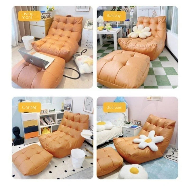 LazySofa Single Sofa Chair, Convertible Leisure Bed for Small