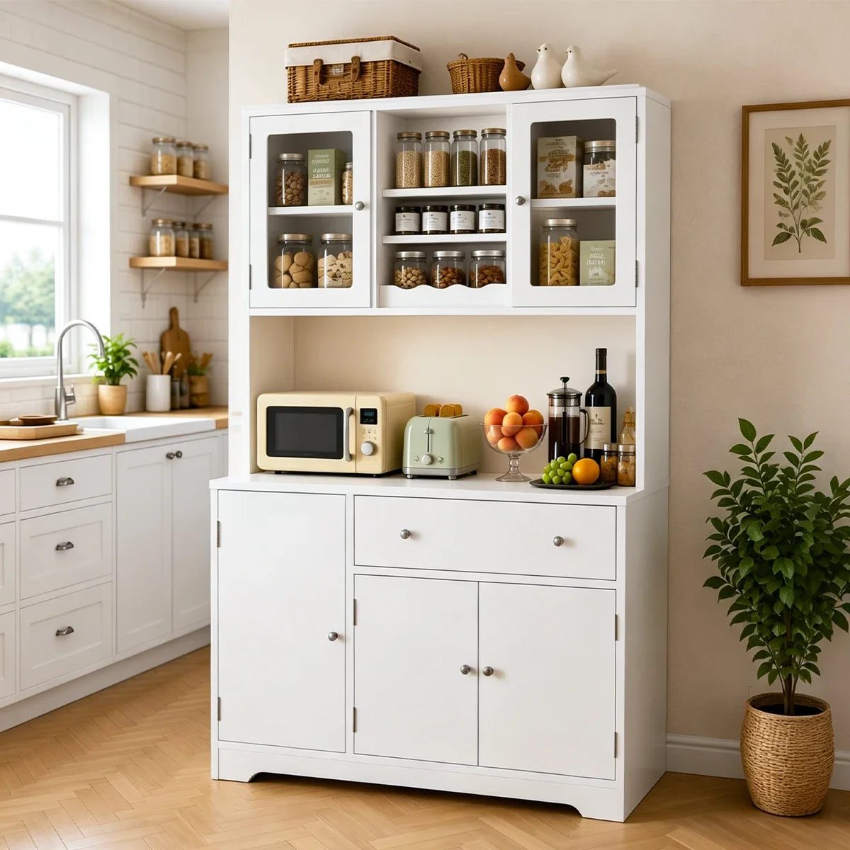 Partition Buffet Cabinet Multifunctional Storage Cabinets Suitable