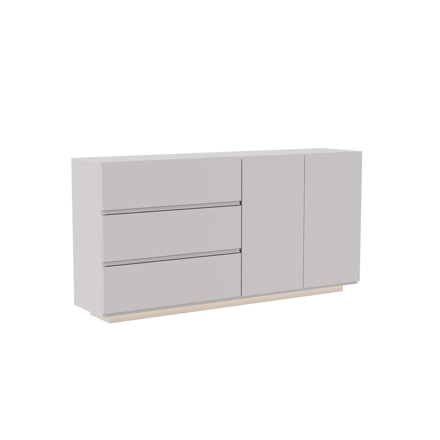 High Gloss Sideboard Living Room with 3 Drawers and 2 Doors