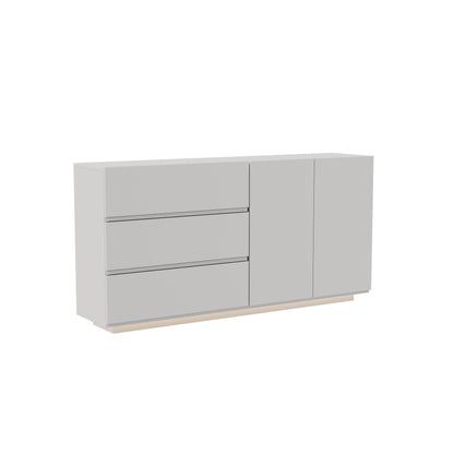 High Gloss Sideboard Living Room with 3 Drawers and 2 Doors