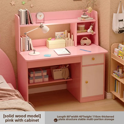Desk, bookshelf, integrated computer desk, home bedroom