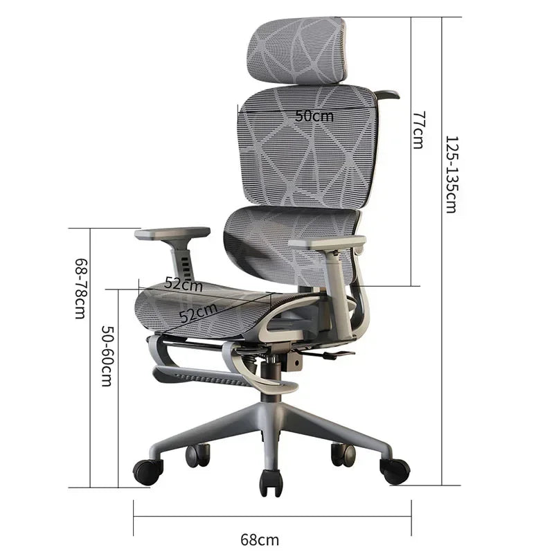 Electronic Gaming Computer Chair Adjustable Ergonomic Seat Back