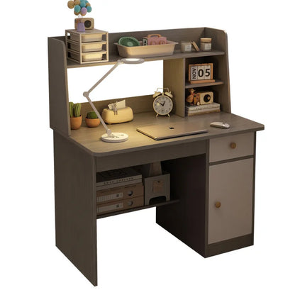 Desk, bookshelf, integrated computer desk, home bedroom