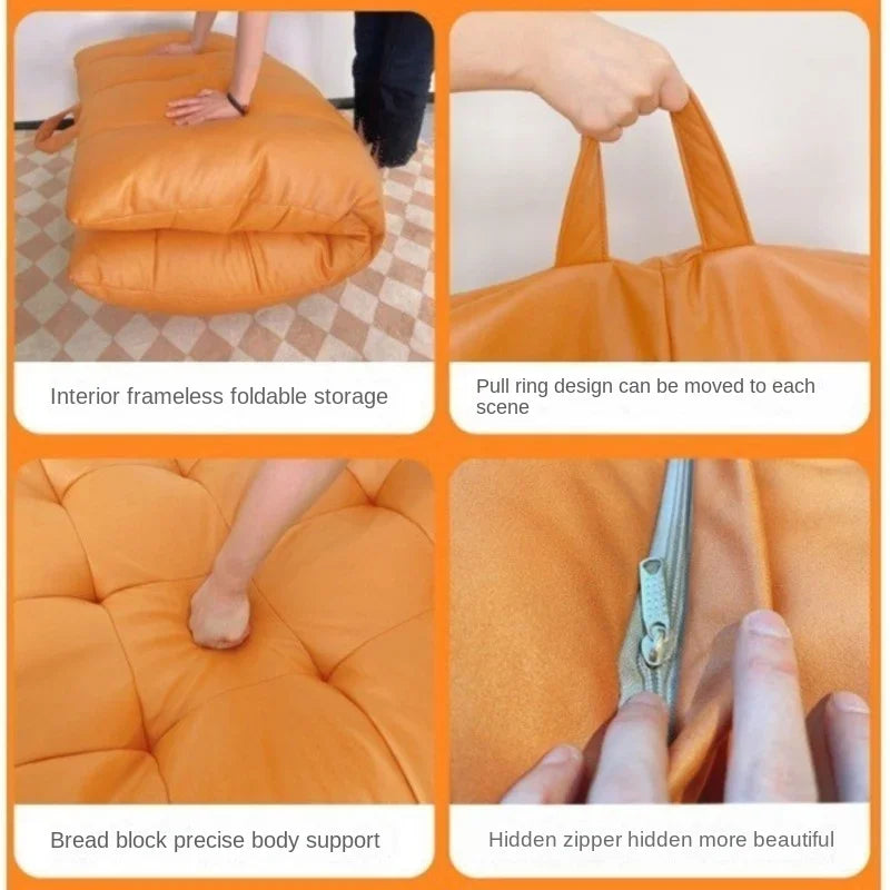 LazySofa Single Sofa Chair, Convertible Leisure Bed for Small