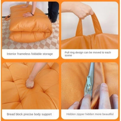 LazySofa Single Sofa Chair, Convertible Leisure Bed for Small