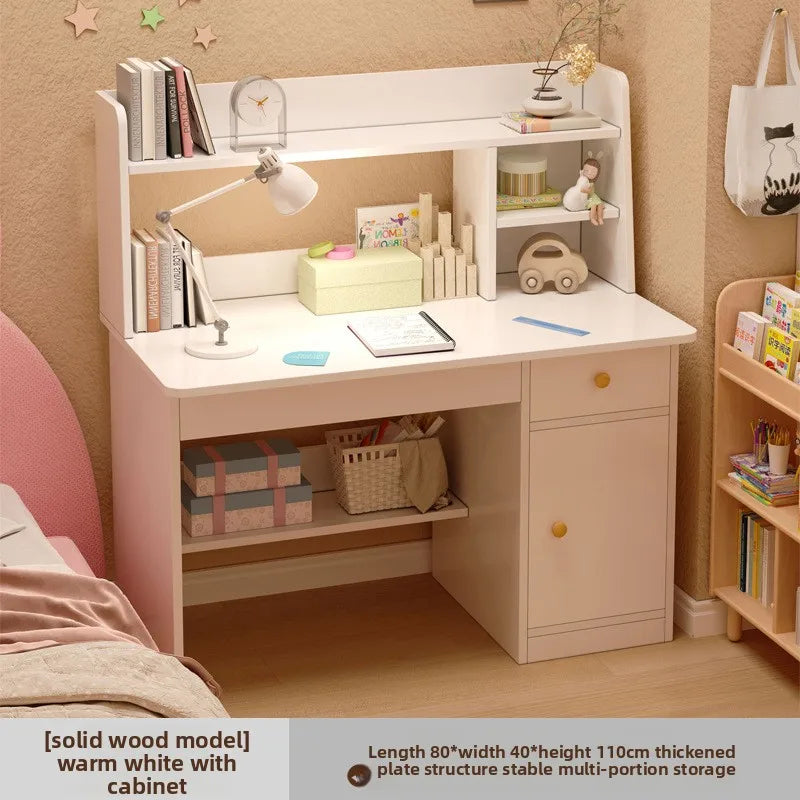 Desk, bookshelf, integrated computer desk, home bedroom