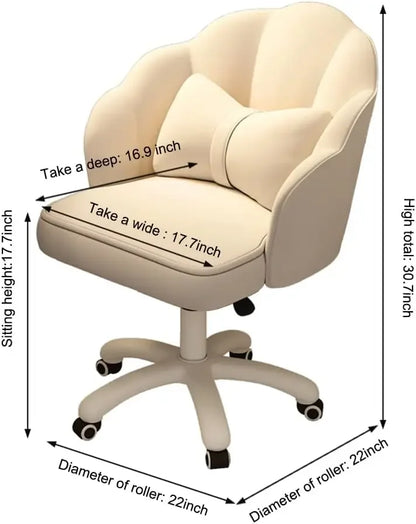 Lovely Petal Desk Chair Office Chair, Modern Fabric Butterfly Chair