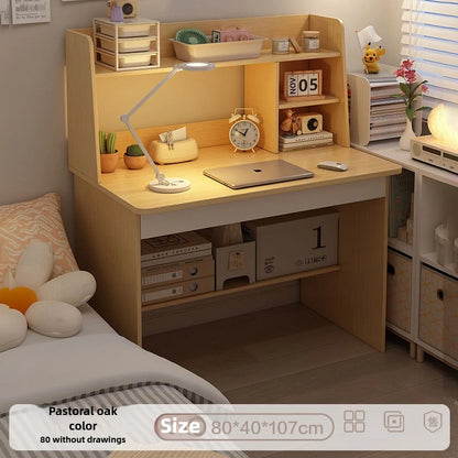 Desk, bookshelf, integrated computer desk, home bedroom
